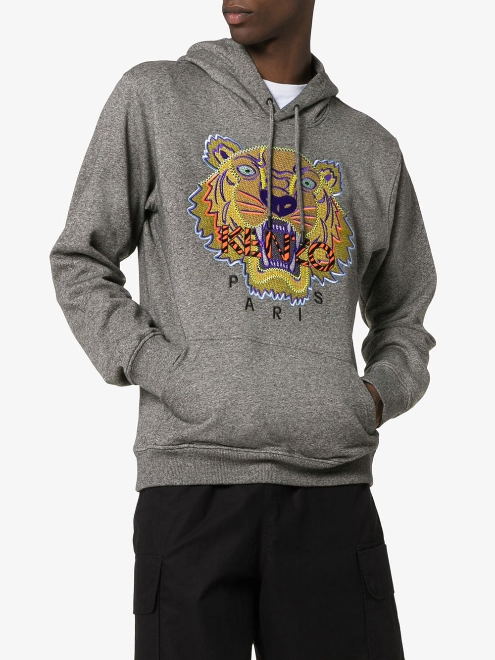 Hiking Tiger embroidered hoodie - 3