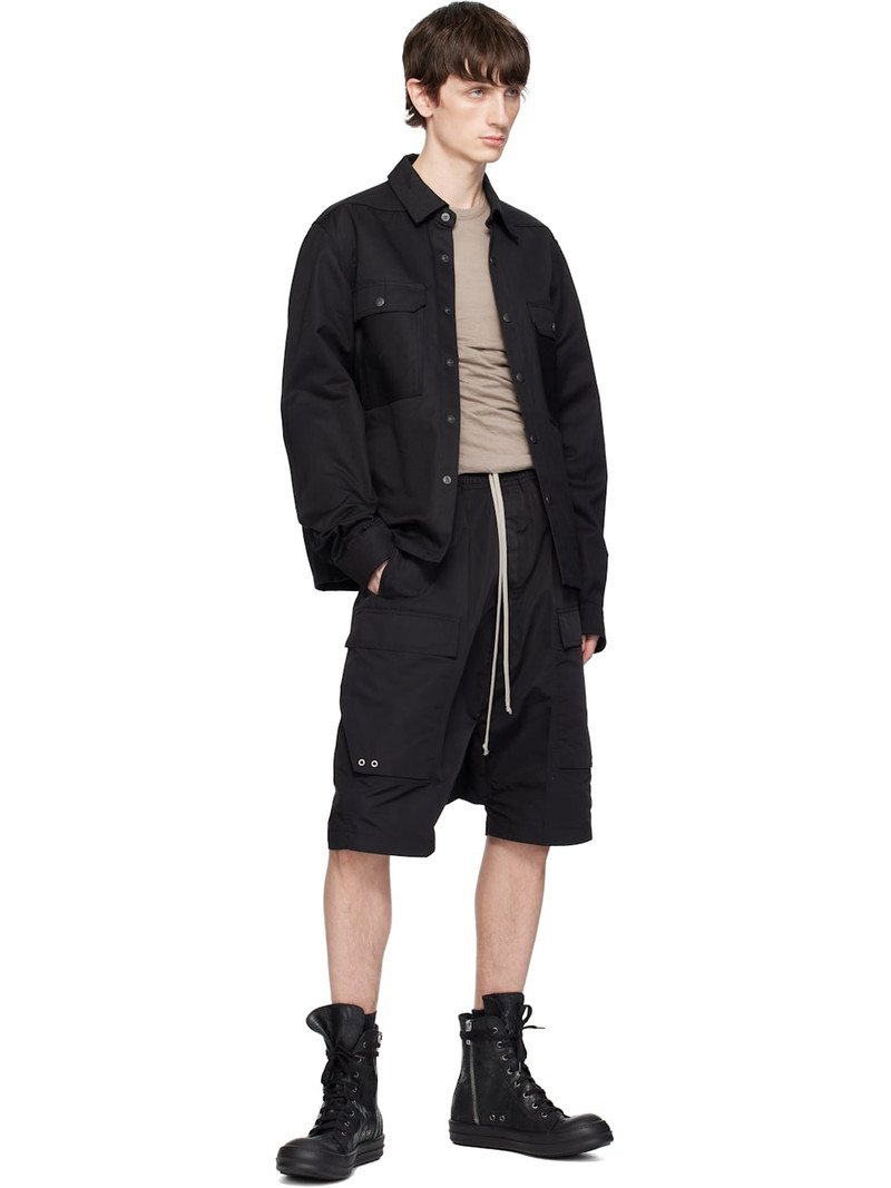 Rick Owens DRKSHDW Black Hollywood Megacrust Denim Sneaks Sneakers outlook