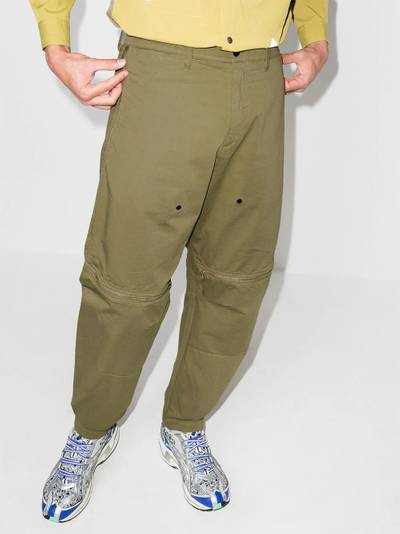 Stone Island Shadow Project vent-panel straight-leg trousers outlook