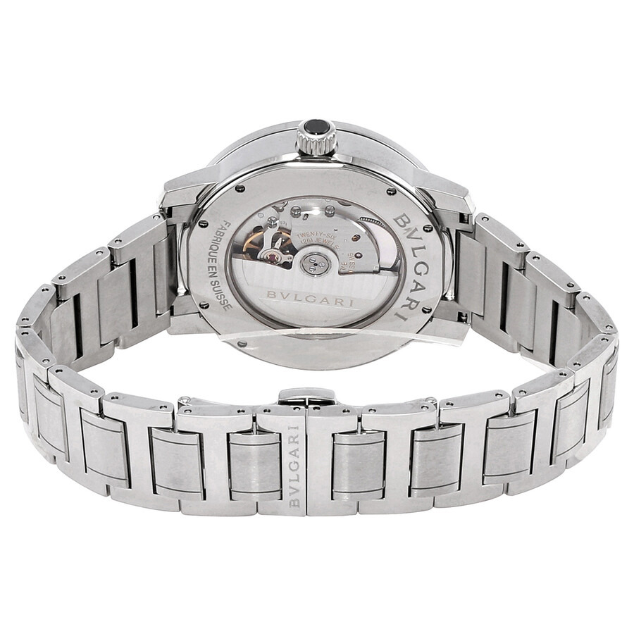 Pre-owned Bvlgari Bvlgari Off White Dial Stainless Steel Automatic Men's Watch 102055 - 3