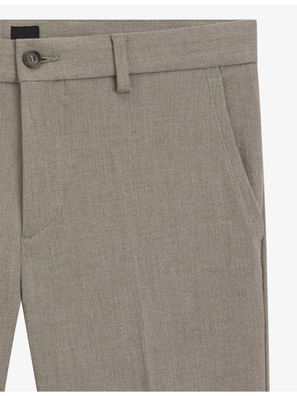 Herringbone Slim-Leg Stretch-Woven Trousers - 5