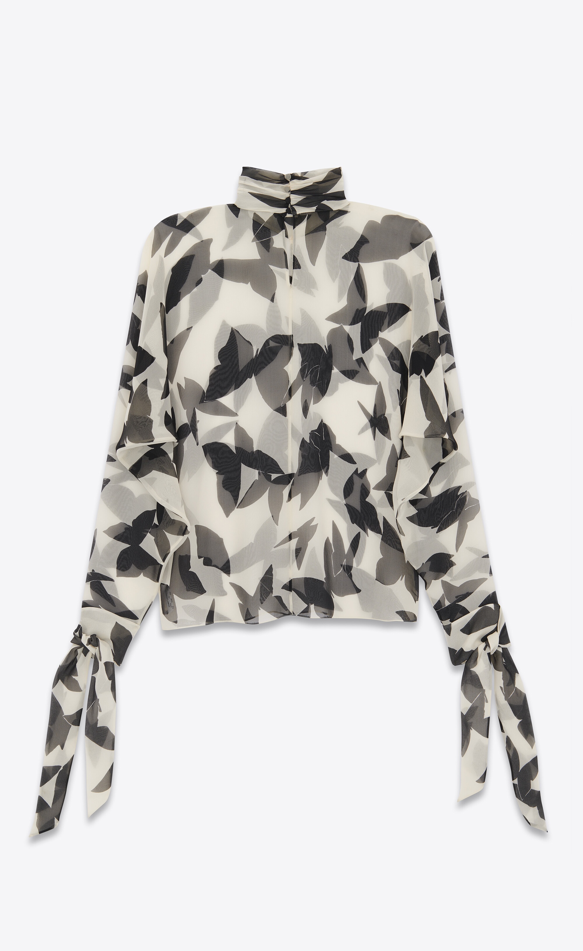 blouse in butterfly silk muslin - 2