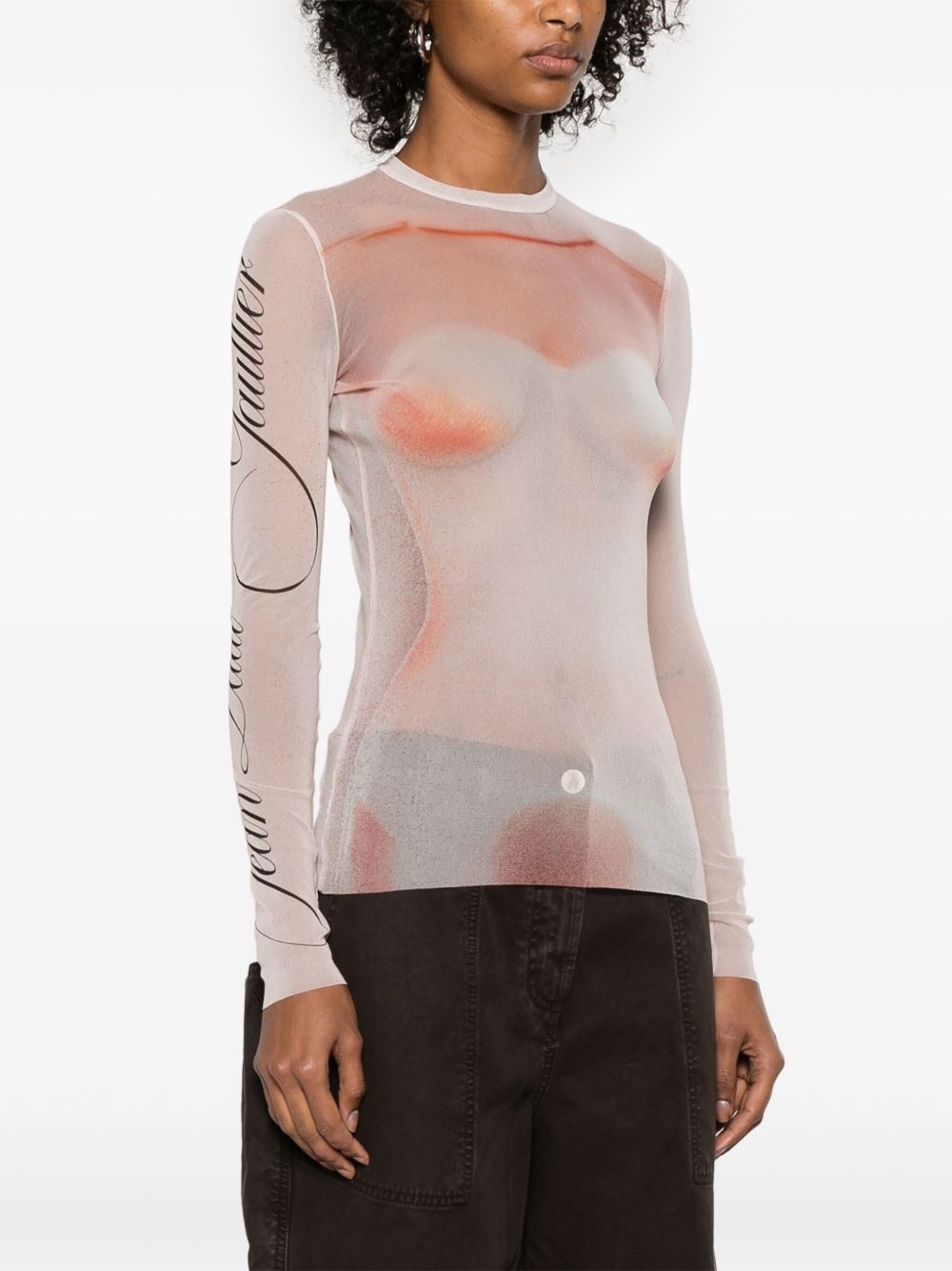 silhouette-print T-shirt - 3