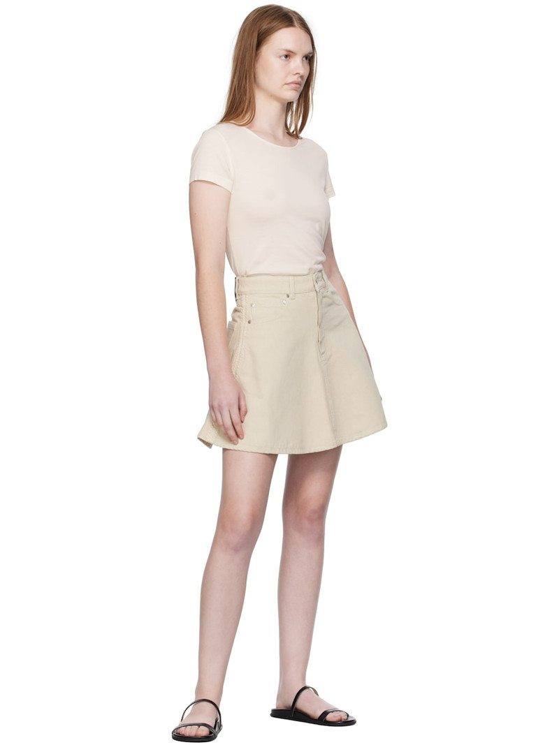 Nanushka Beige Neah Denim Miniskirt outlook