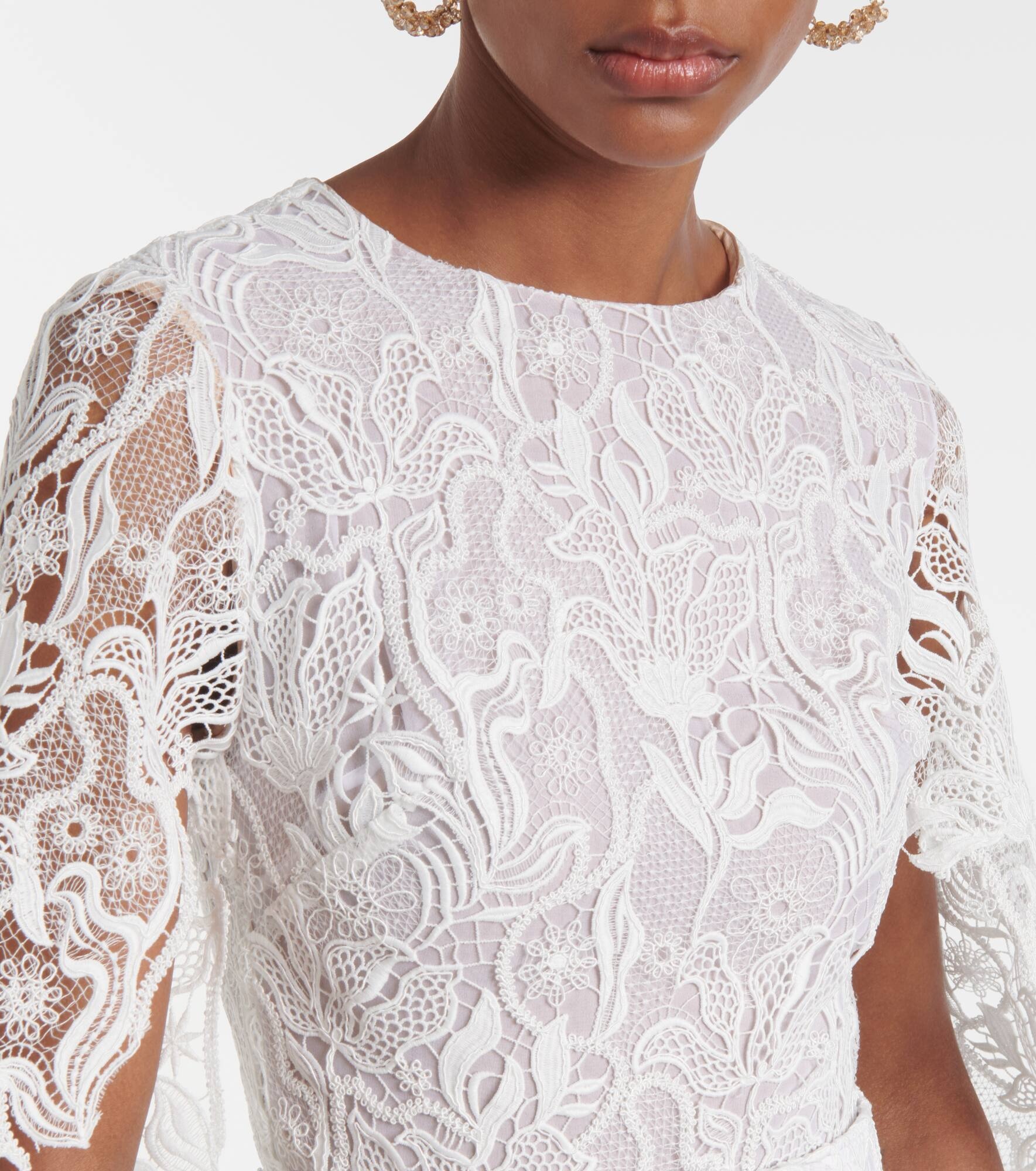 Floral lace cocktail dress - 4