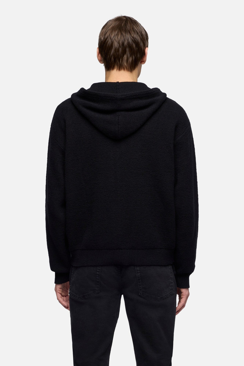 HOODED ZIP SWEATER in Cotton Wool 5