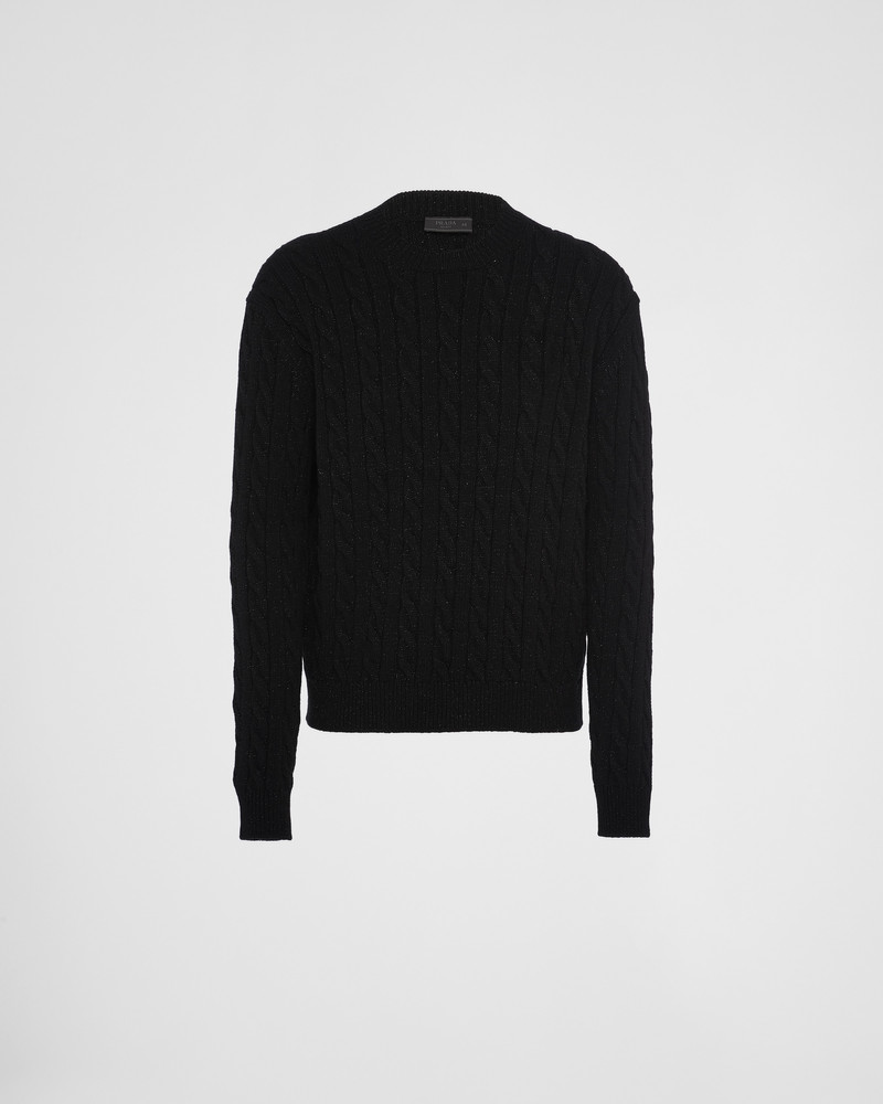 Cashmere and lamé crew-neck sweater - 1
