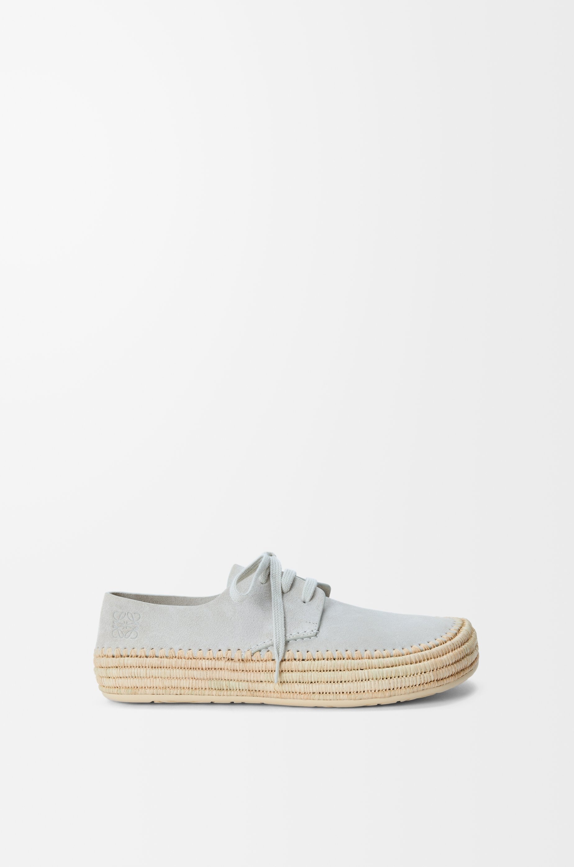 Rio lace-up in suede and raffia - 1