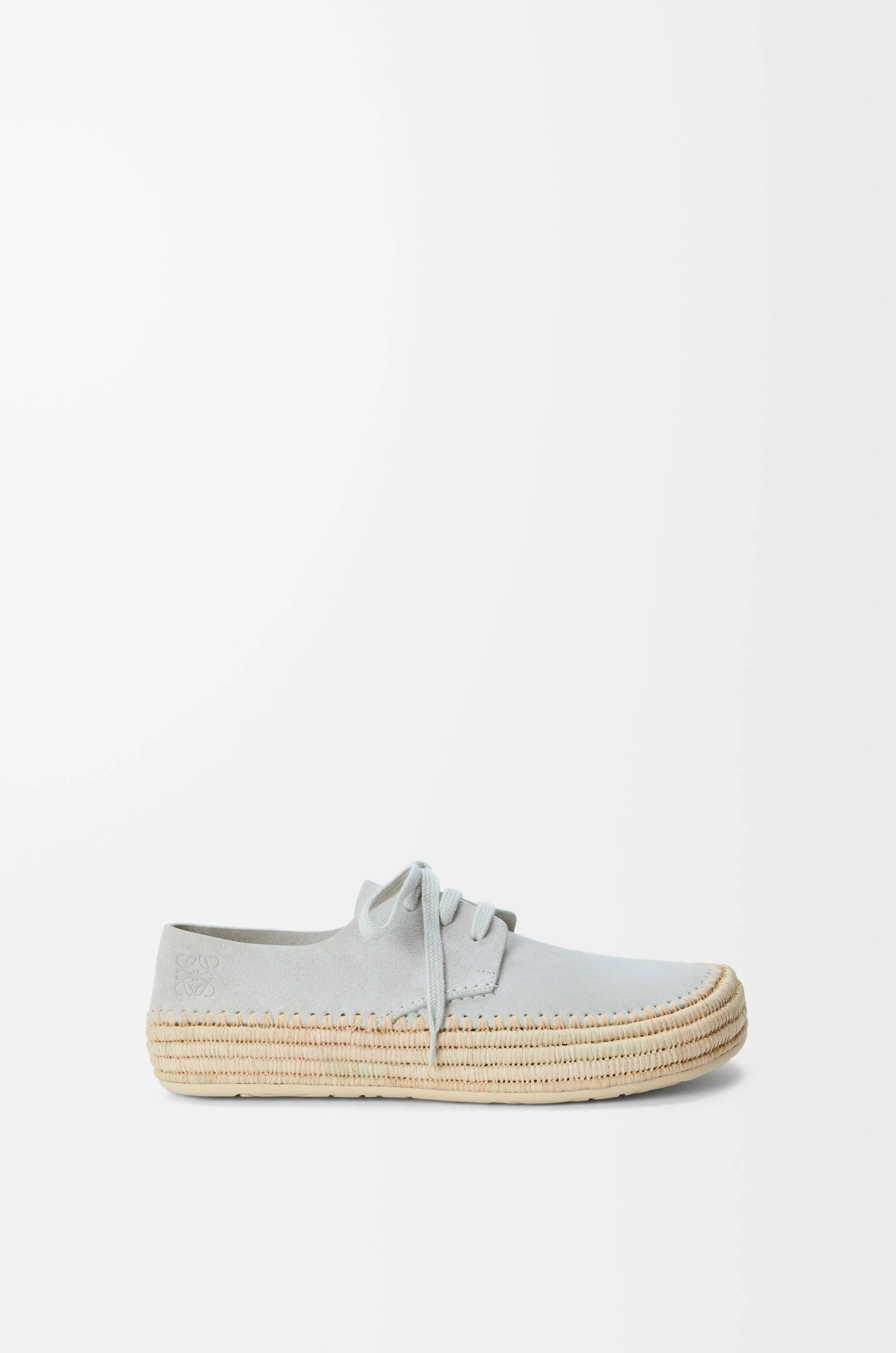 Rio lace-up in suede and raffia - 1