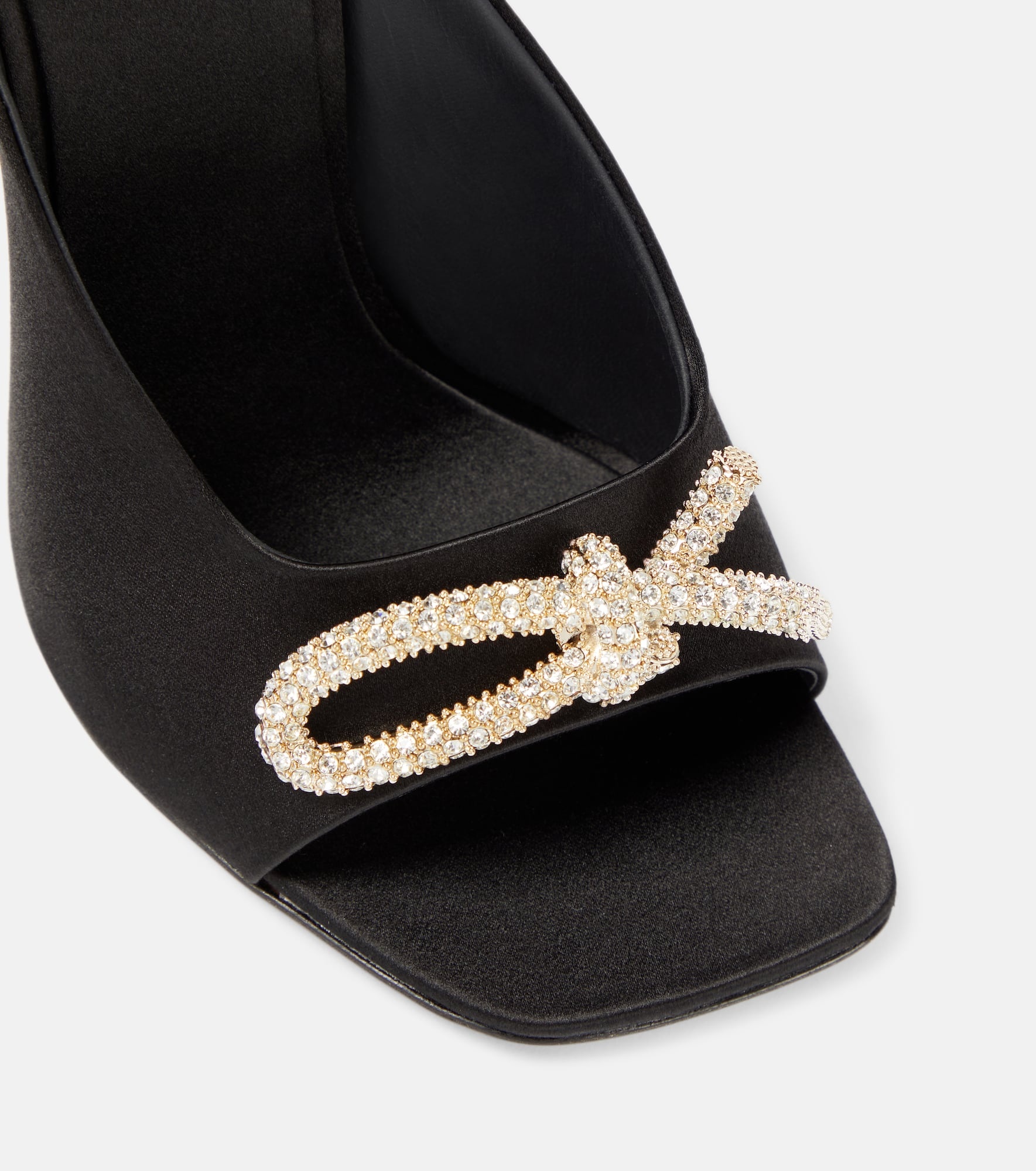 Embellished satin mules - 6