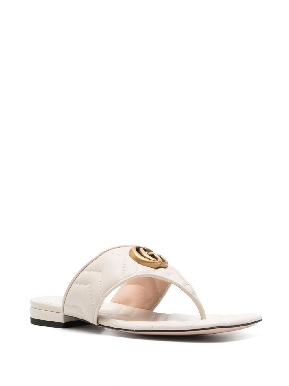 Double G quilted flat sandals - 2