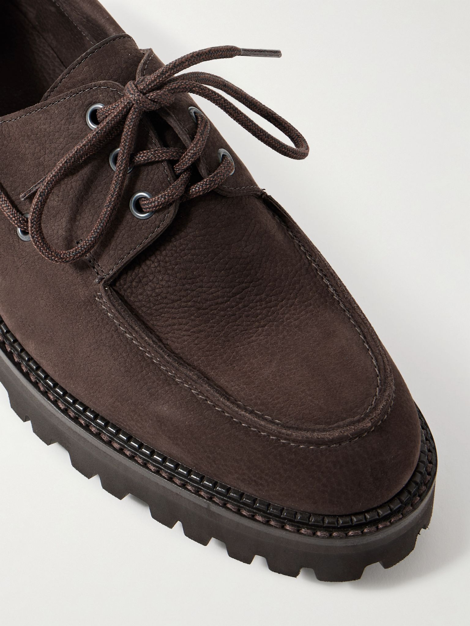 Tide Nubuck Boat Shoes Brown - 5