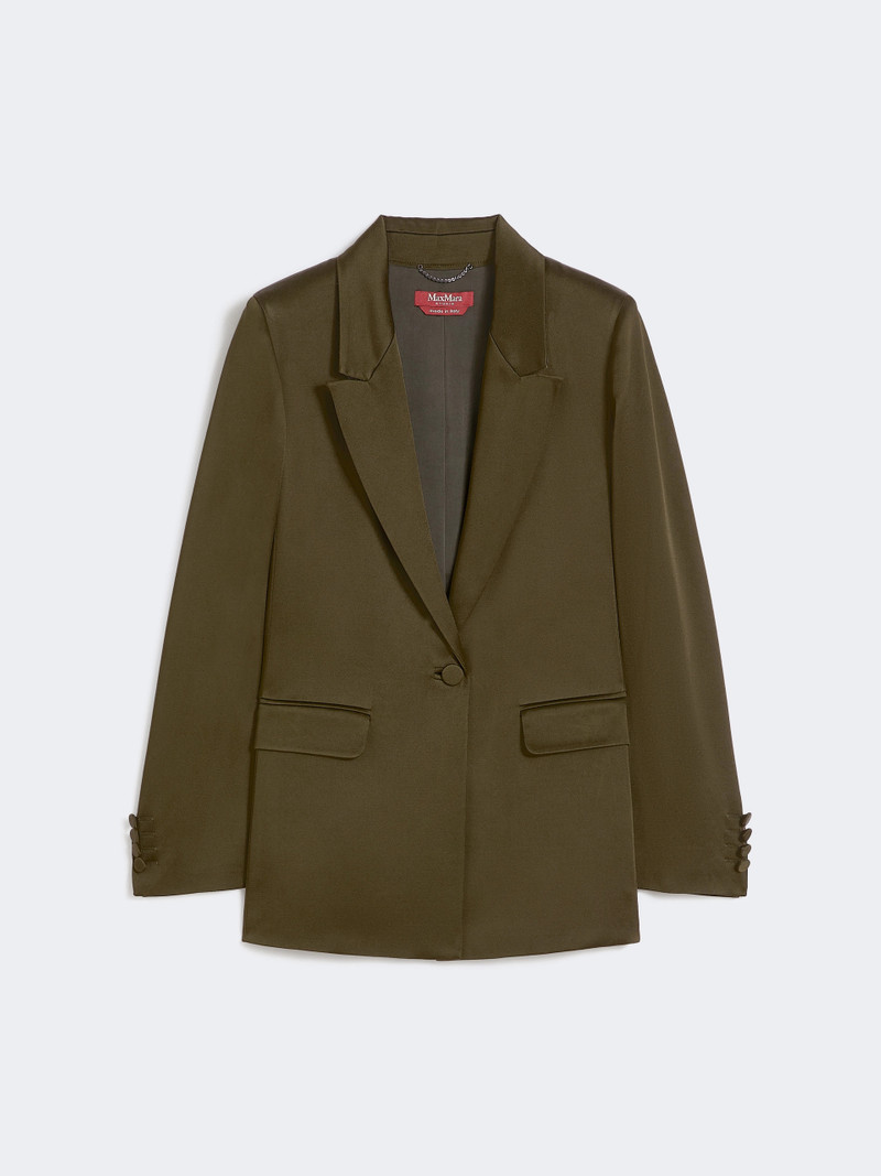 ALBINO Envers satin blazer - MOSS GREEN 6