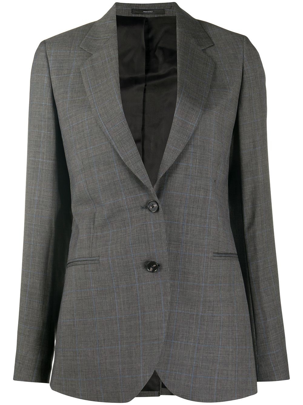 check print single-breasted blazer - 1