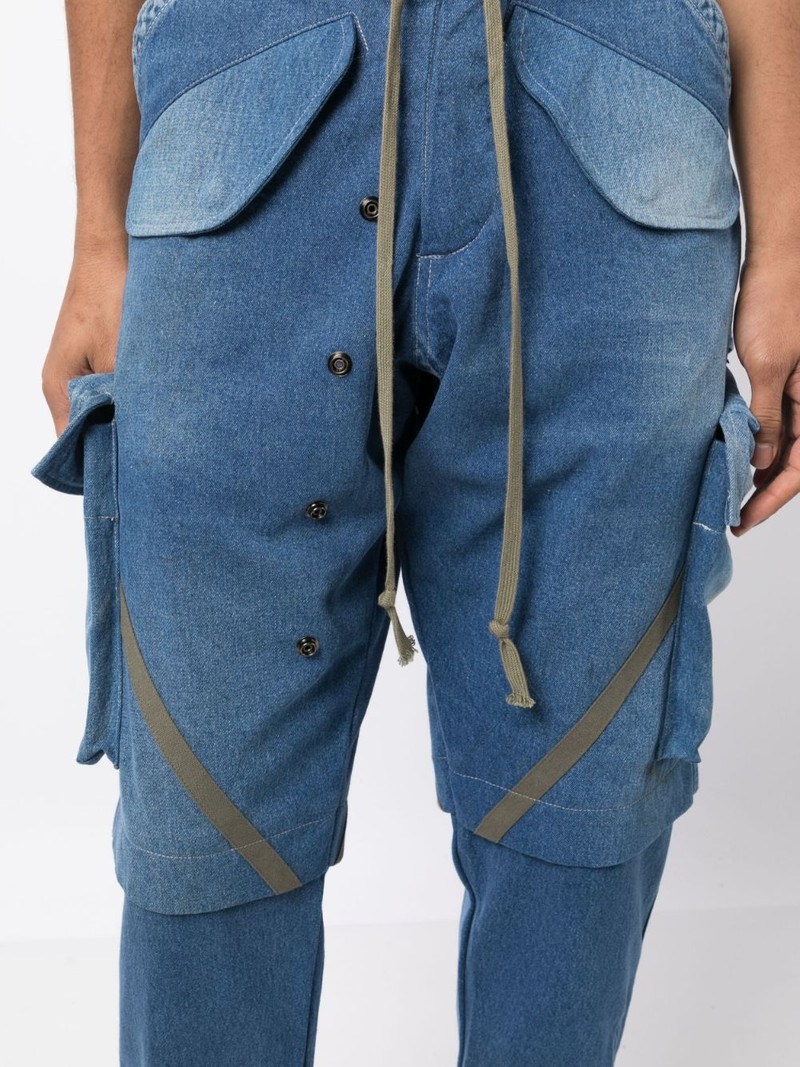 panelled washed jeans 5