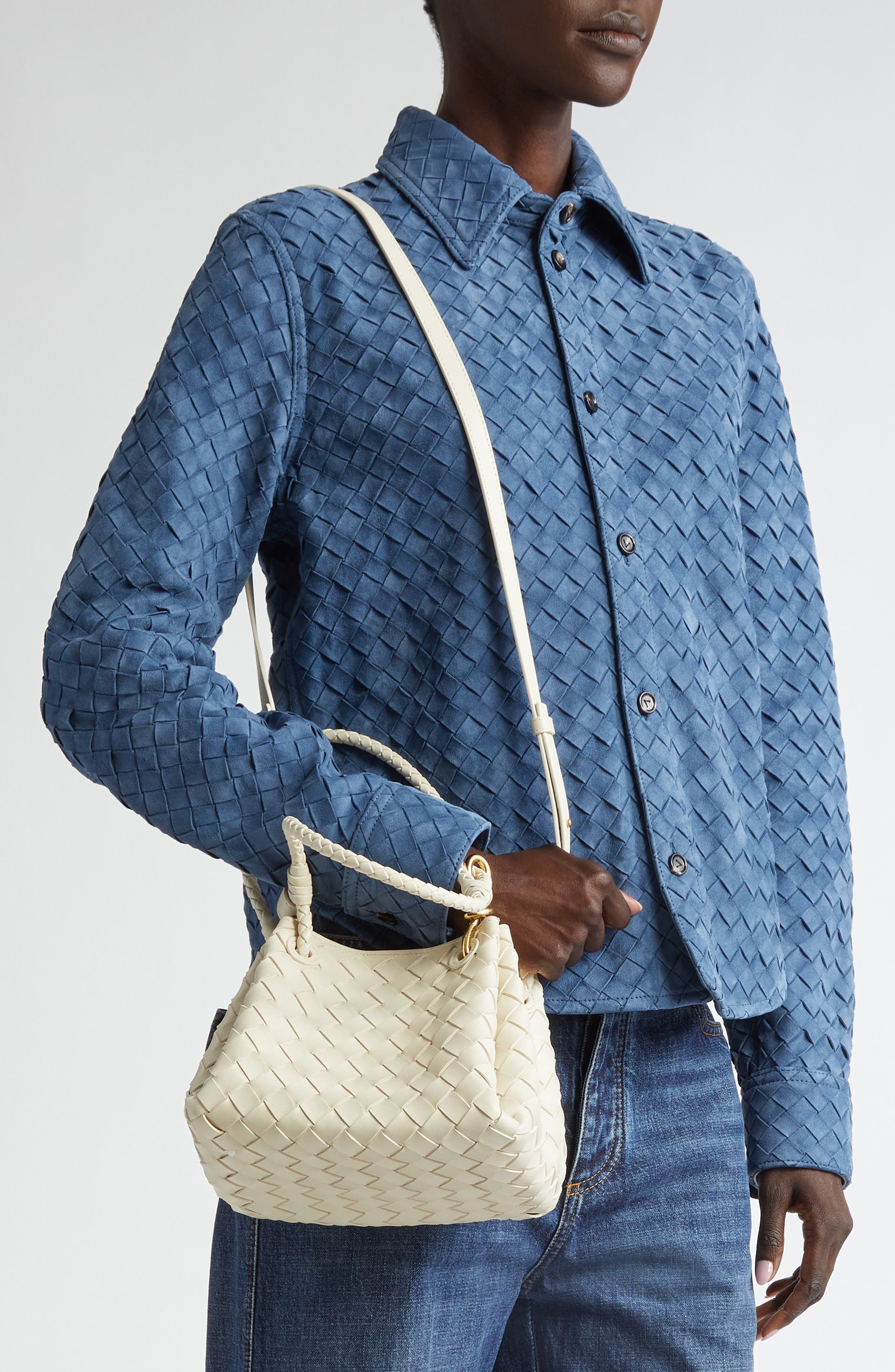 Small Andiamo Intrecciato Leather Crossbody Bag - 2