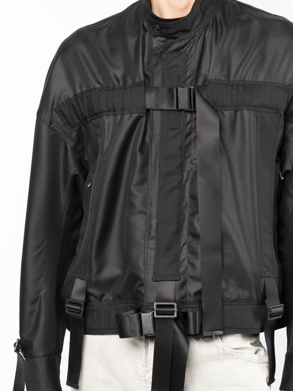 multi buckle-strap blouson - 5