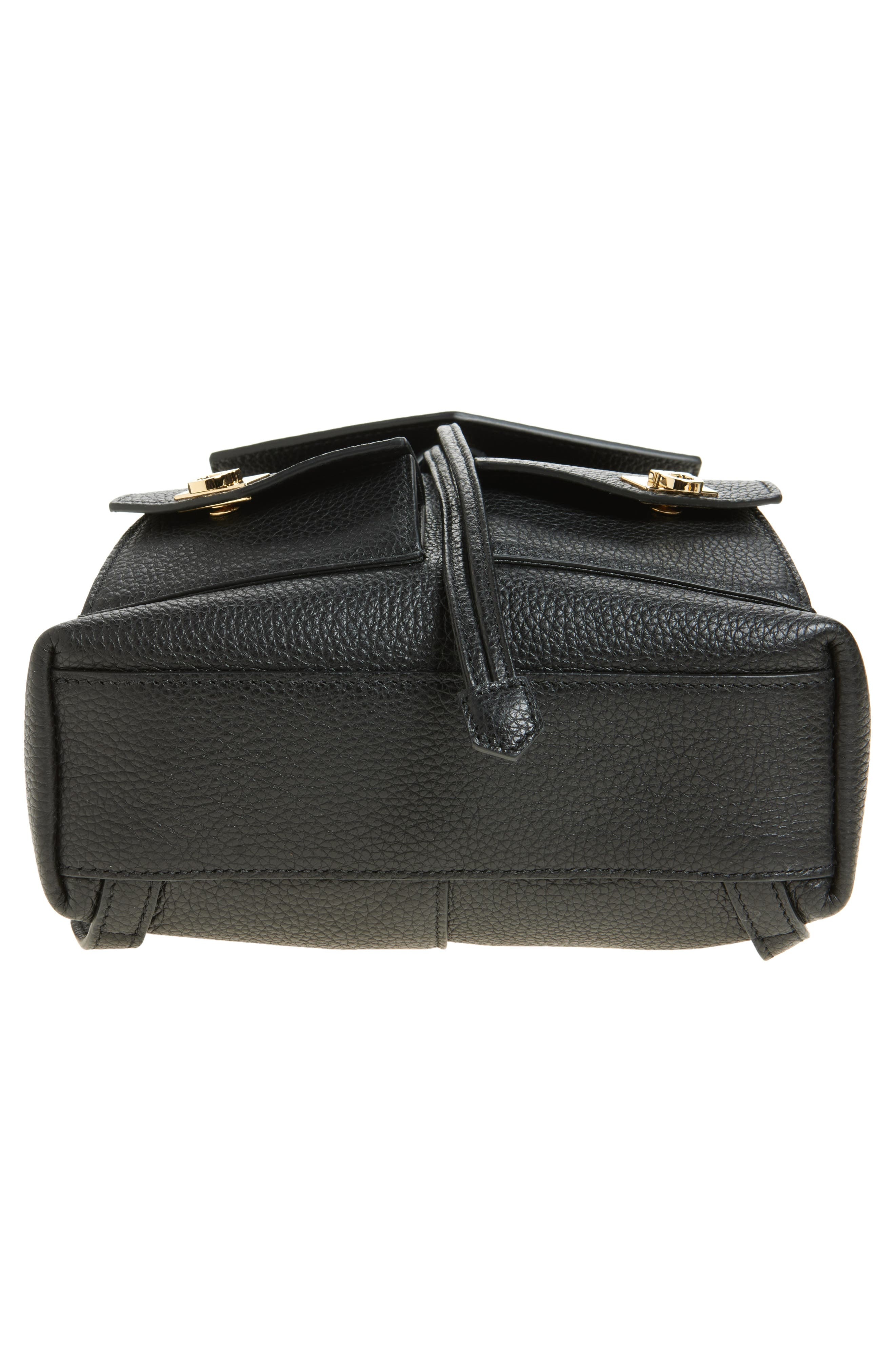 FERRAGAMO Mini Harley Leather Drawstring Backpack in Nero at Nordstrom - 6