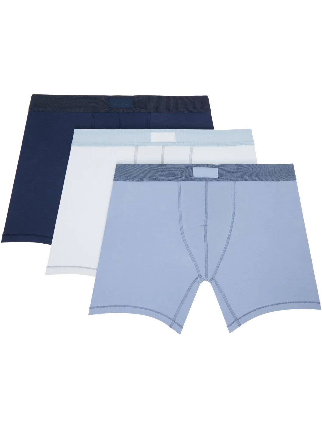 Three-Pack Blue SKIMS Cotton 5" Boxer Briefs - 1
