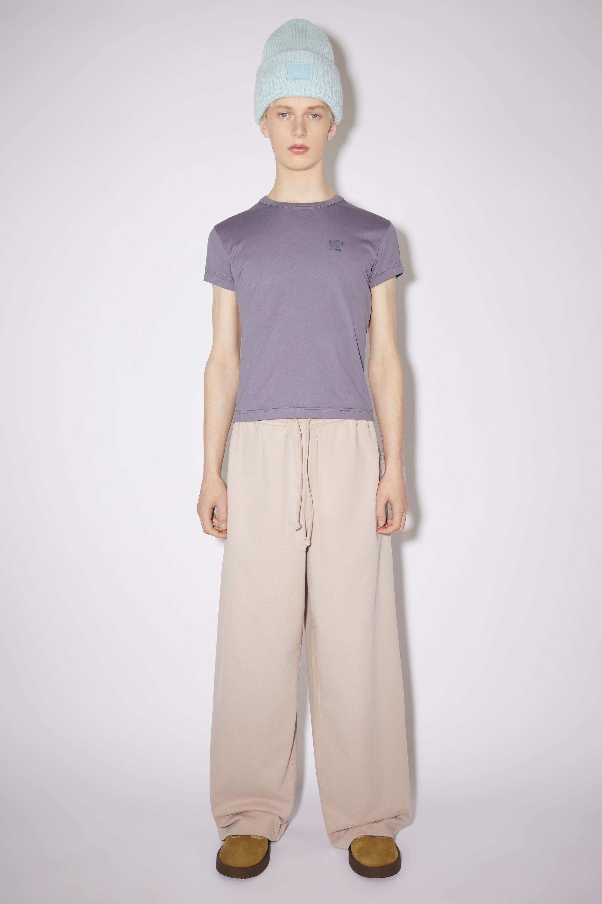 Crew neck t-shirt- Fitted fit - Faded purple - 2