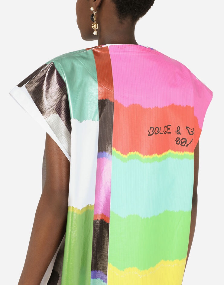 Jersey T-shirt with multi-colored glitch print - 5