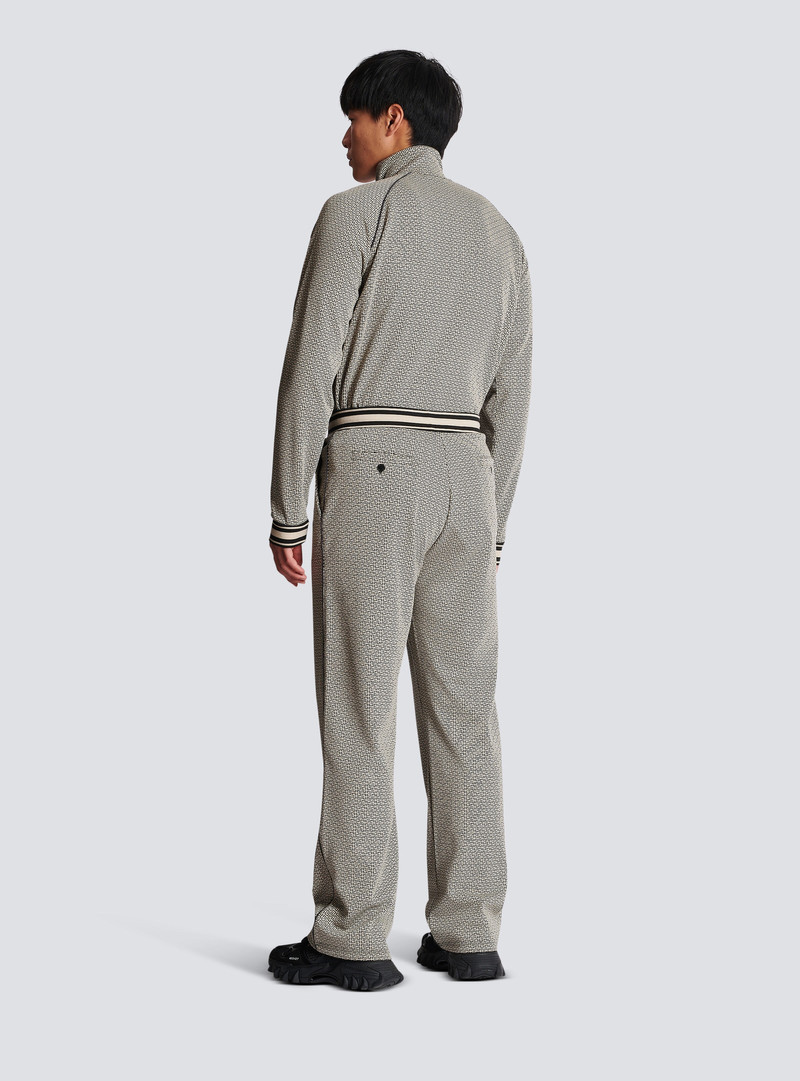 Mini monogrammed jacquard joggers 4