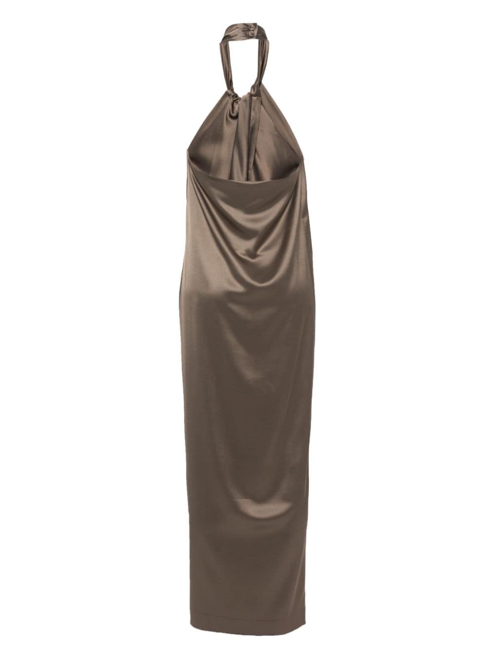 Elima satin halterneck dress - 2