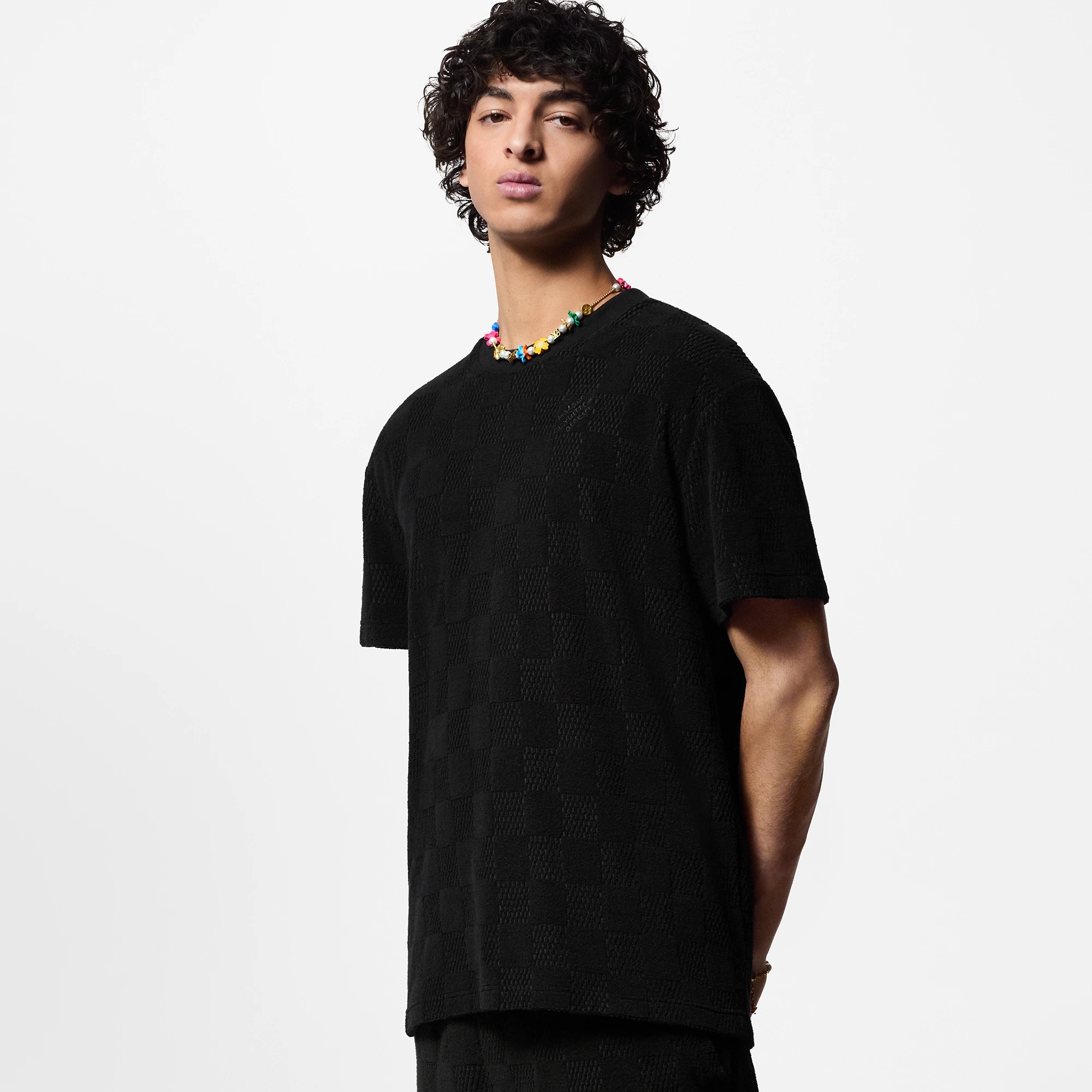 Damier French Terry Cotton T-Shirt - 2