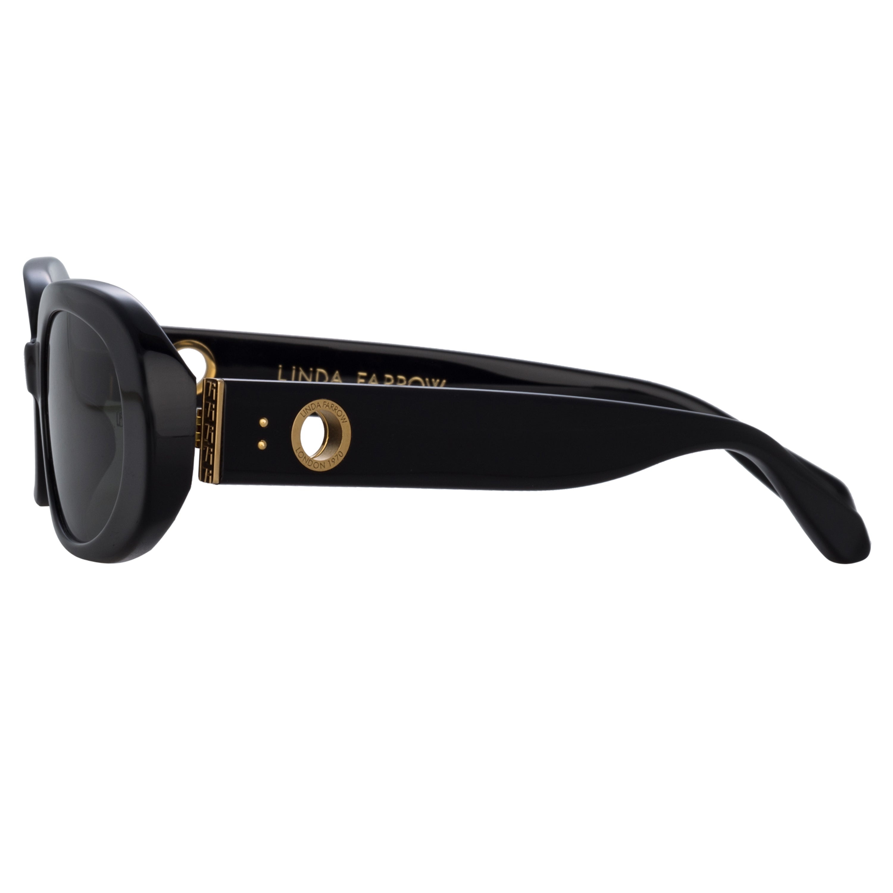 サングラス Linda Farrow Cara Sunglass Cara Sunglasses in Black by LINDA FARROW