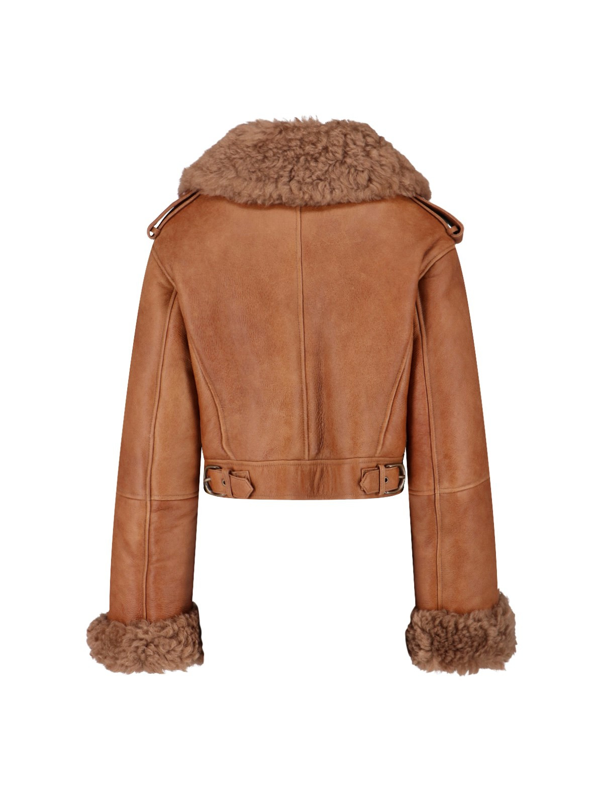 CROP LEATHER JACKET - 2