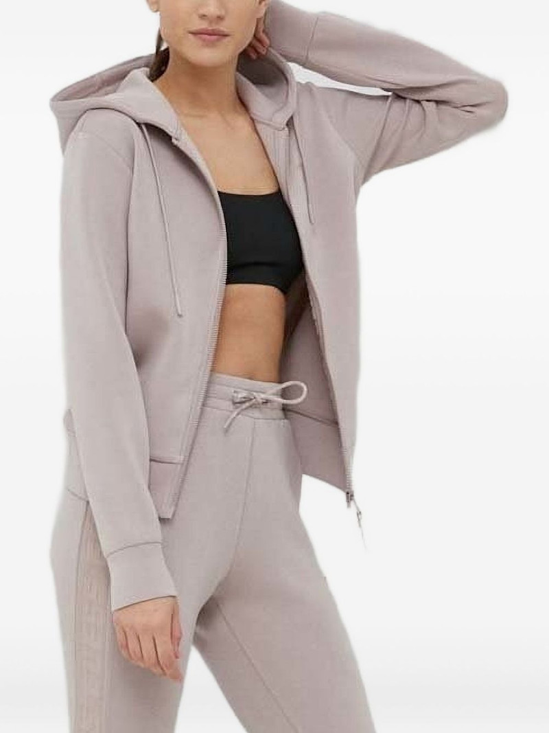 logo-plaque zip-up hoodie 1