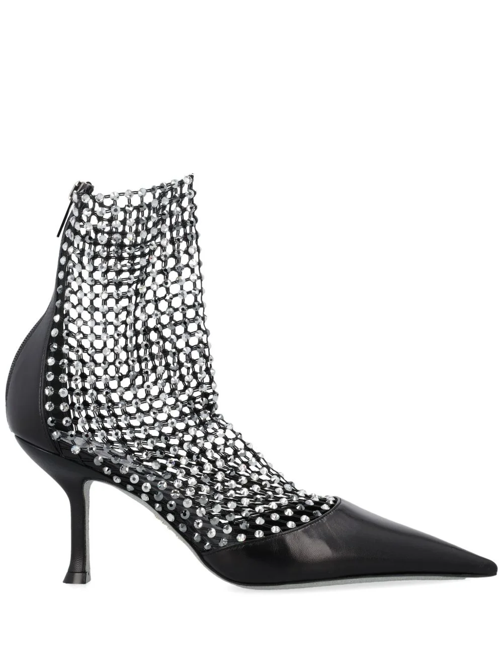 crystal-embellished sock boots - 1