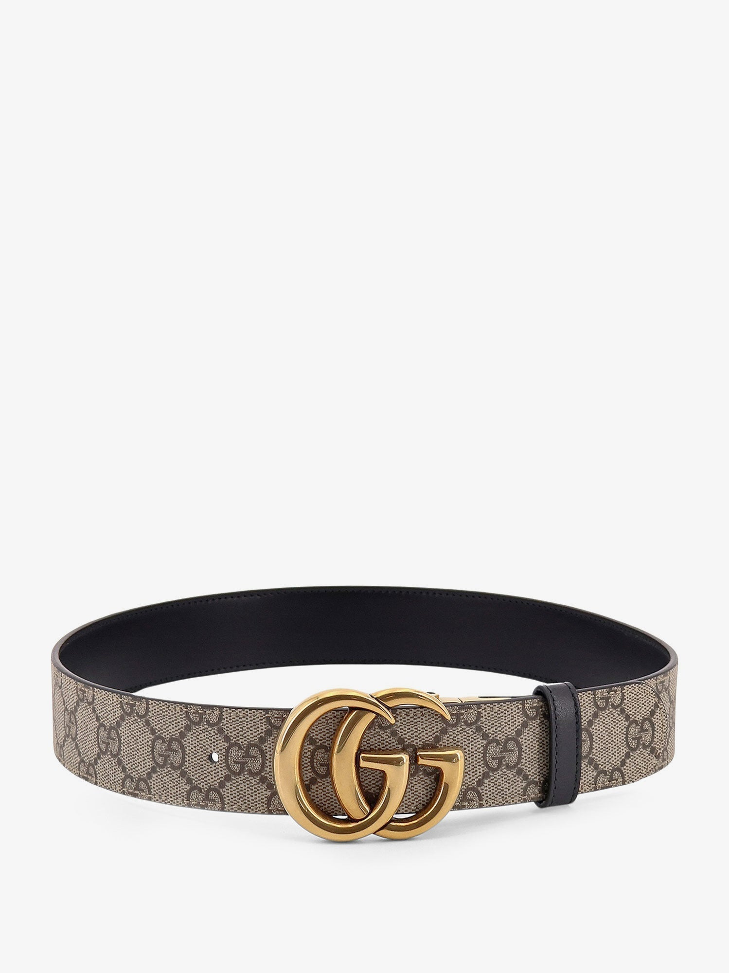 LEATHER AND SUPREME GG FABRIC REVERSIBLE BELT - 1