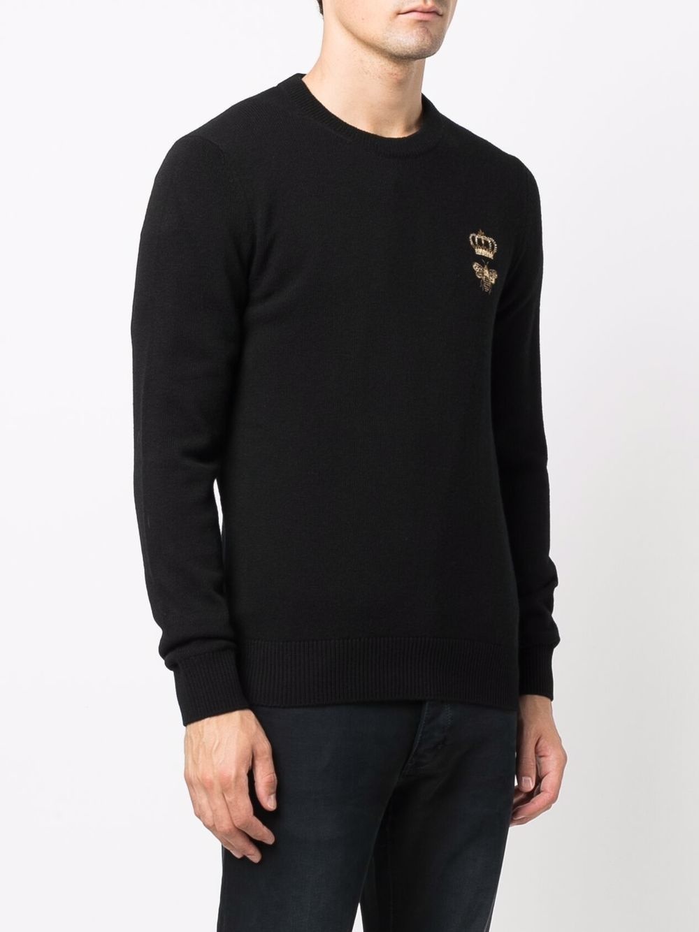 embroidered virgin wool jumper - 3
