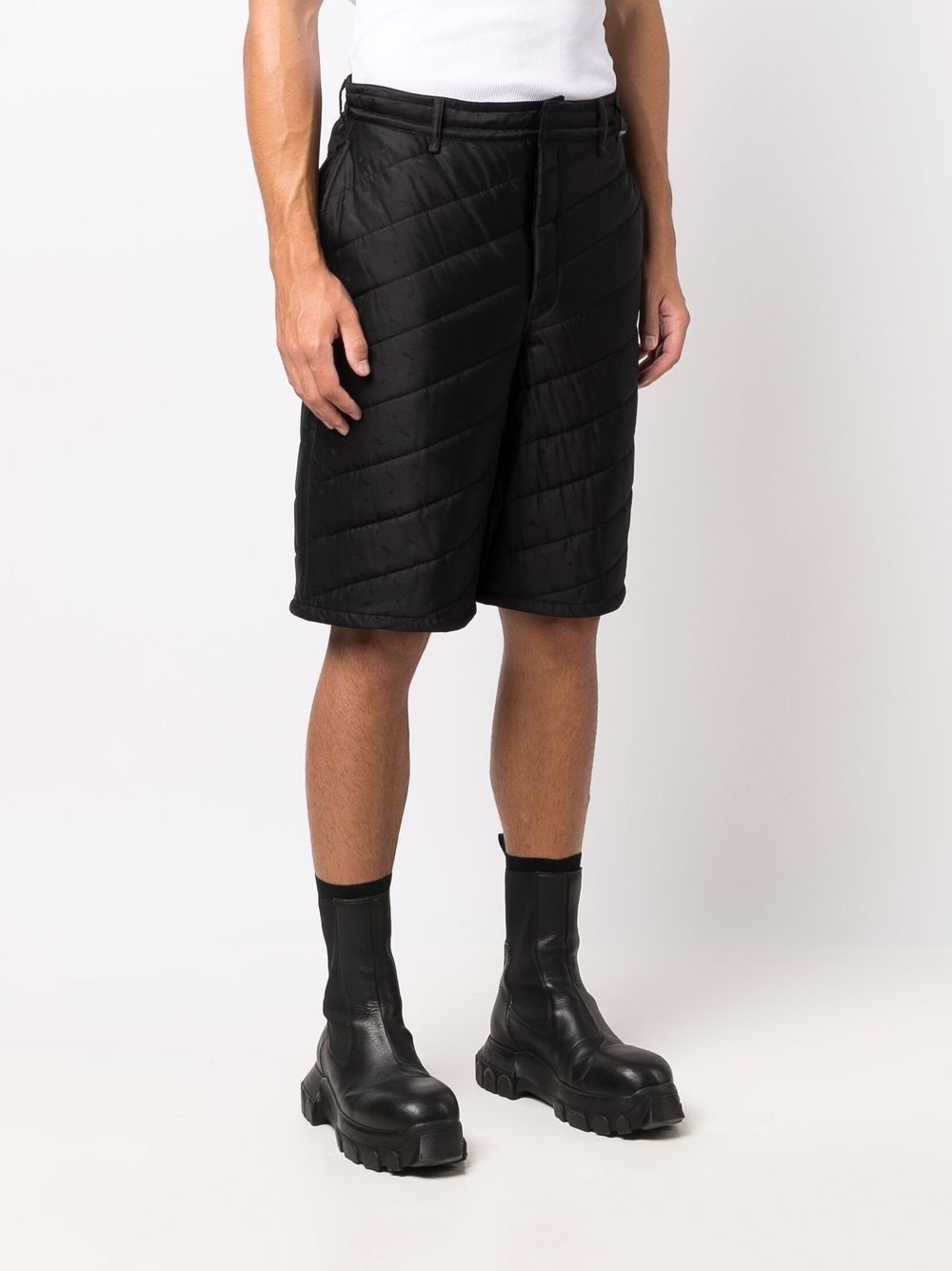 quilted knee-length shorts - 3