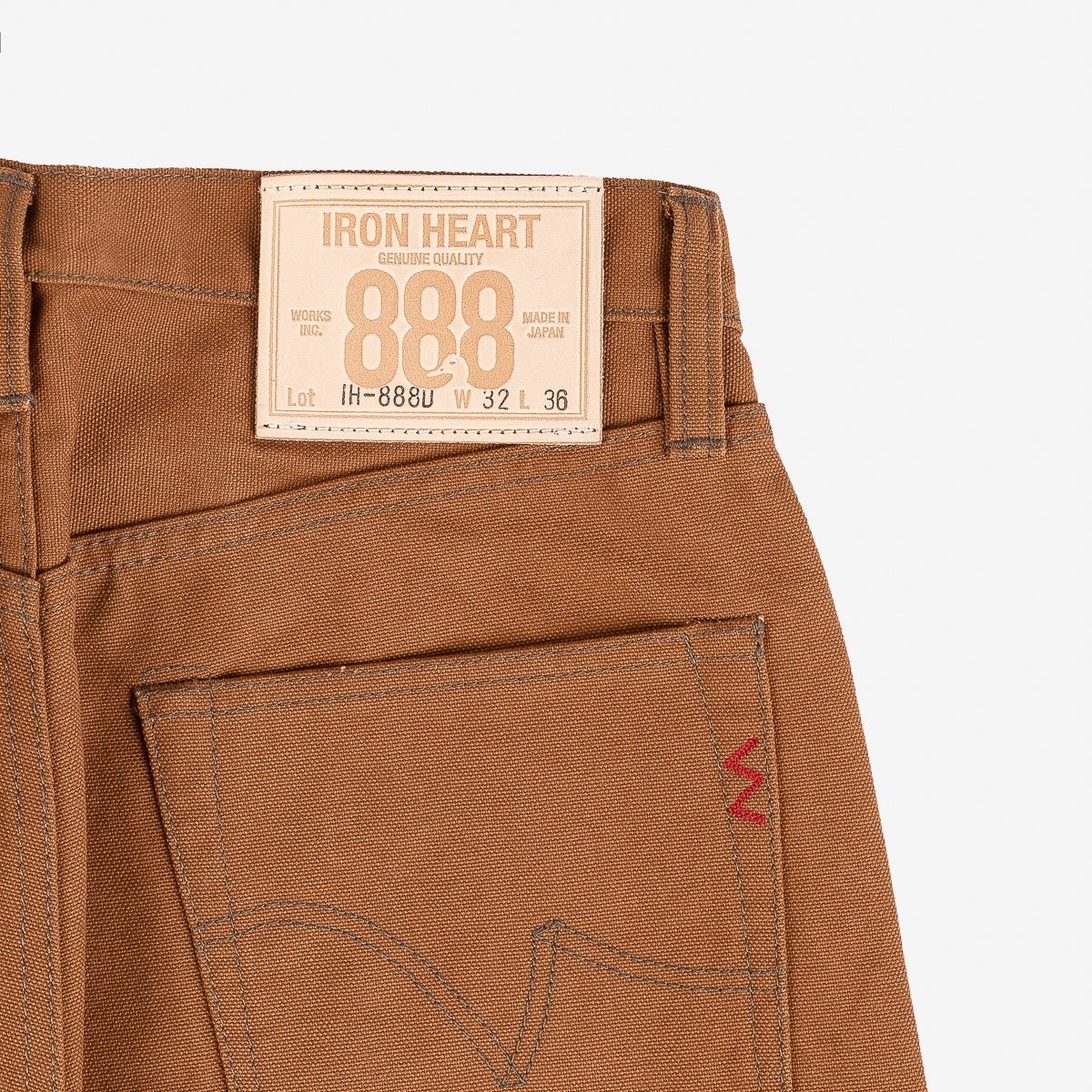 IH-888D 17oz Duck Relaxed Taper Brown - 4