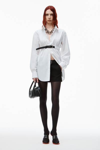 Alexander Wang button down belted tunic in cotton outlook