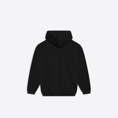 BALENCIAGA Men's Bb Corp Hoodie Medium Fit in Black outlook