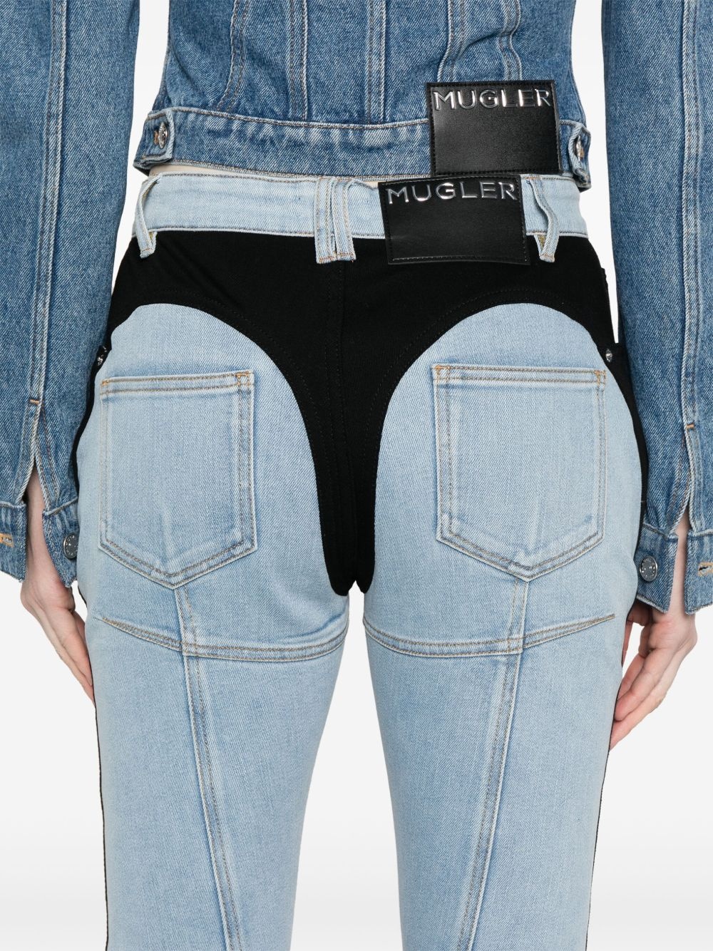 two-tone skinny jeans - 5