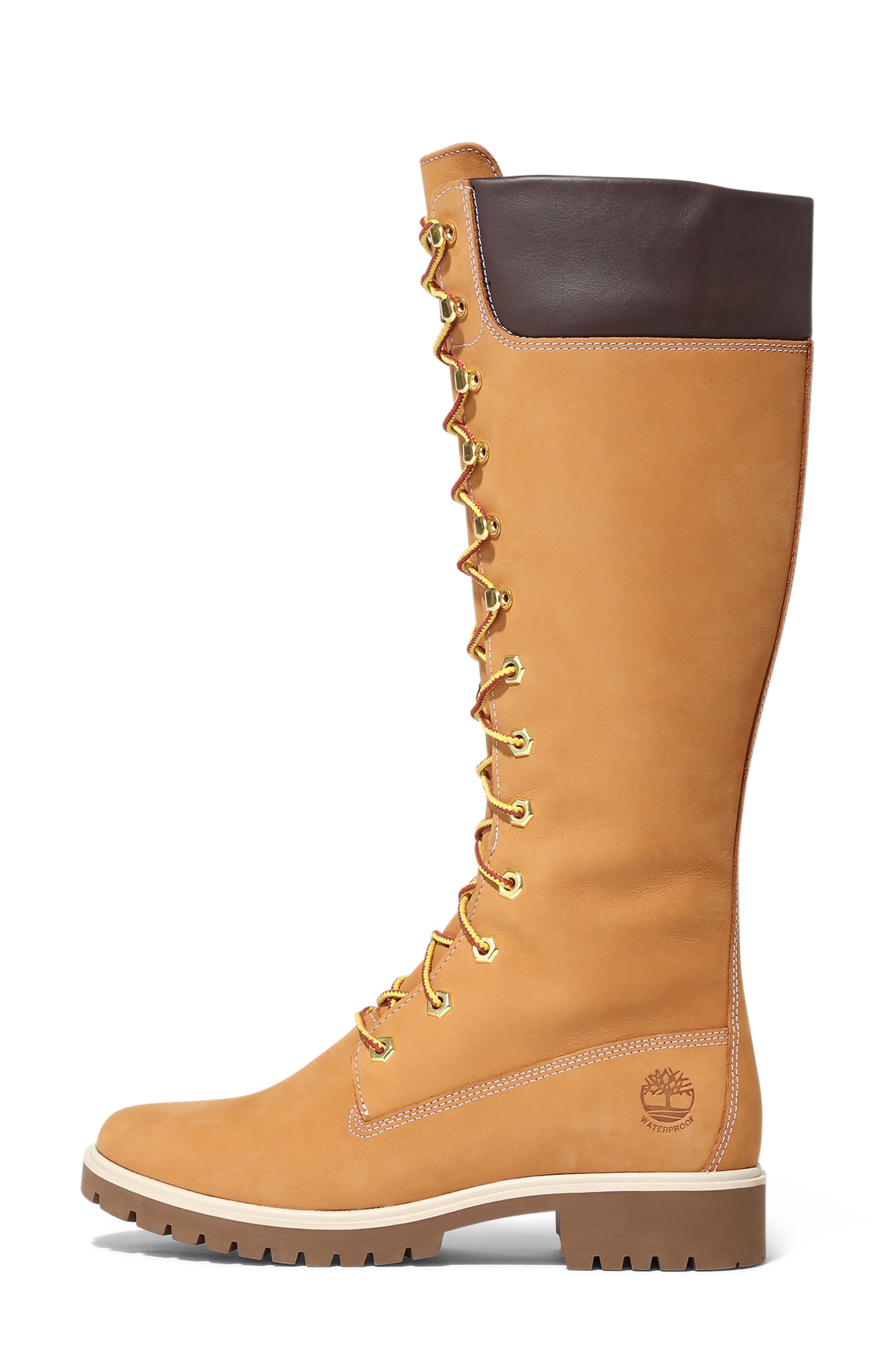 Timberland Premium 14-Inch Lace-Up Waterproof Boot in Wheat at Nordstrom - 6