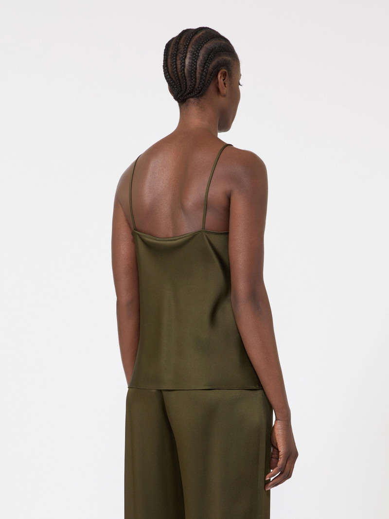 ONDE Envers satin camisole top - MOSS GREEN 4