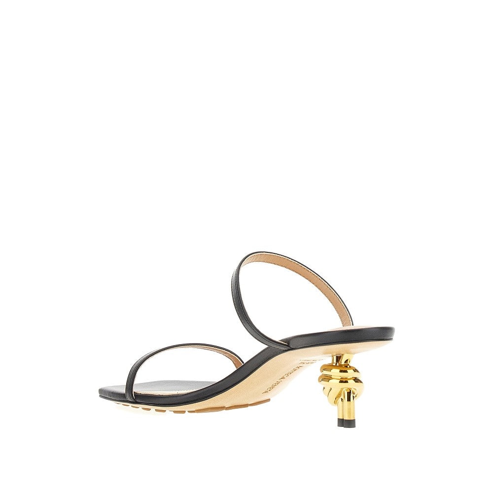 NAPPA LEATHER 'KNOT' MULES - 3