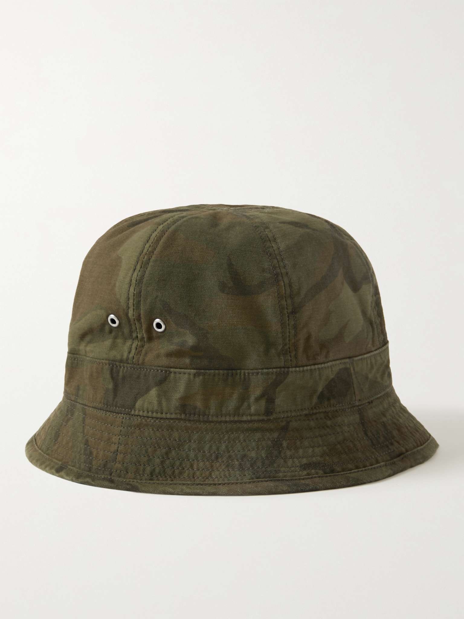 Camouflage-Print Cotton Bucket Hat - 4