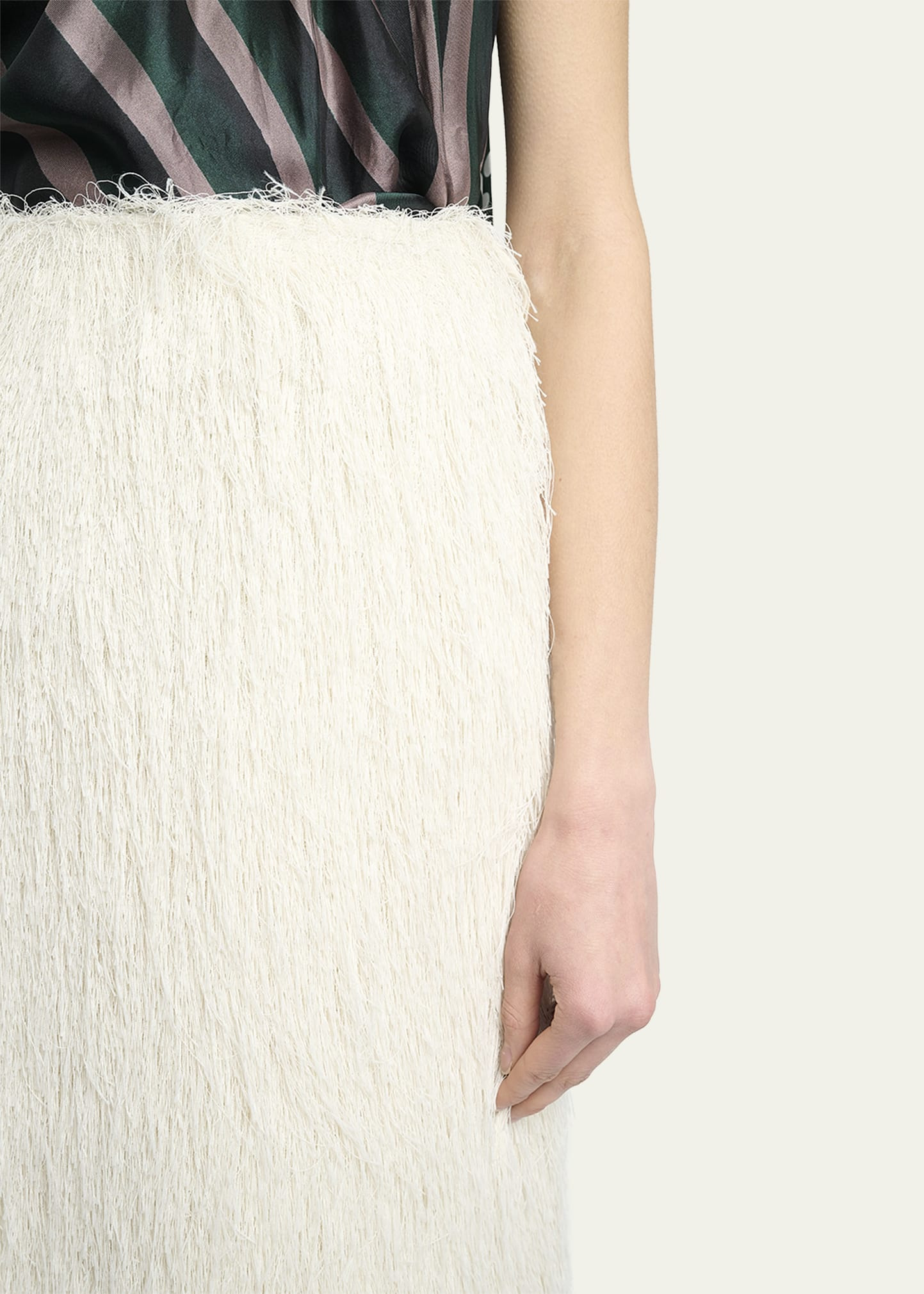 Sokna Fringed Midi Skirt - 5