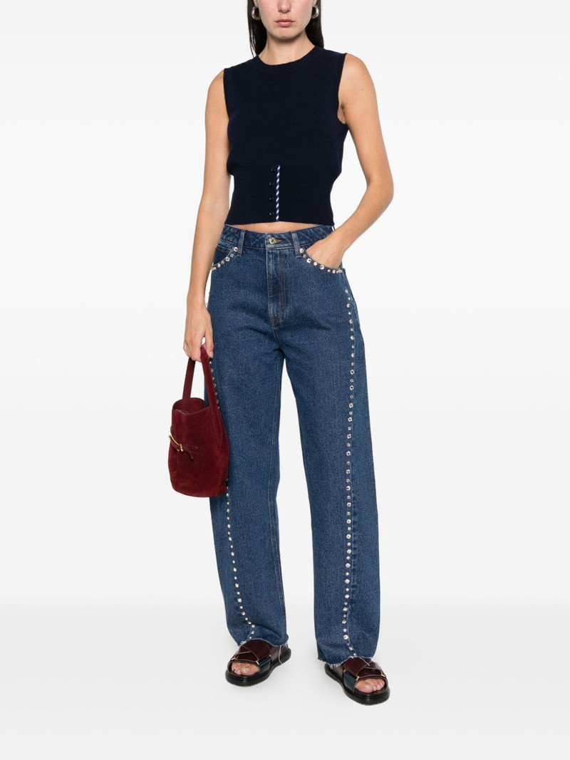 Sandro frayed-hem trousers outlook