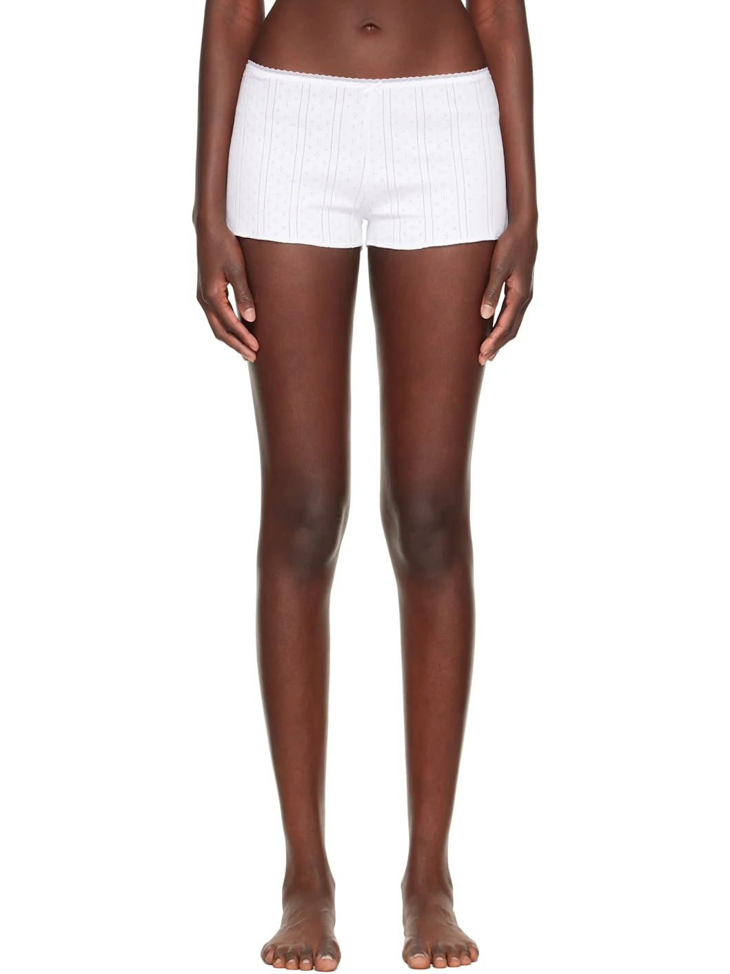 White 'The Teeny Tiny' Shorts - 1