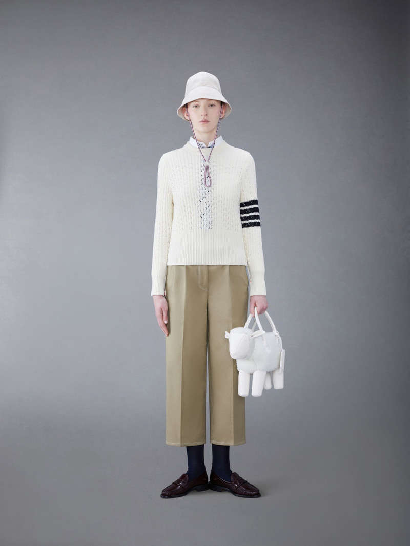 pleated cropped cotton trousers 3