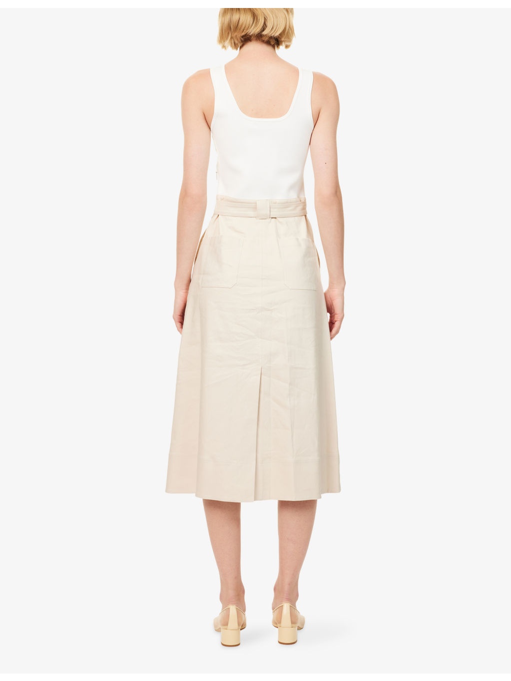 Camden Wrap-Front Stretch-Linen Blend Midi Dress - 4