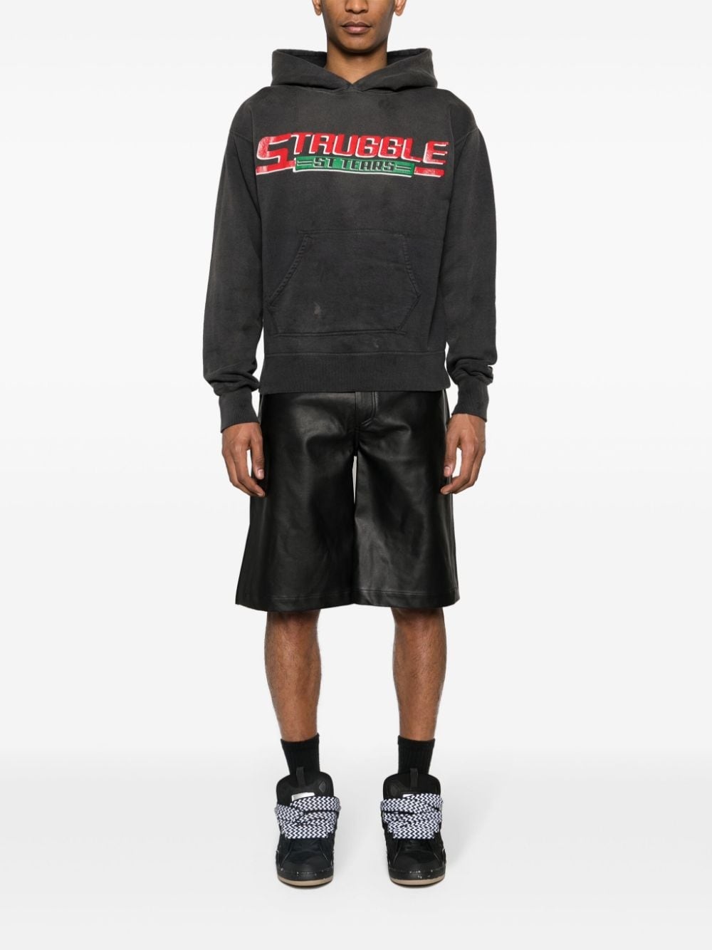 Struggle Tears cotton hoodie - 2