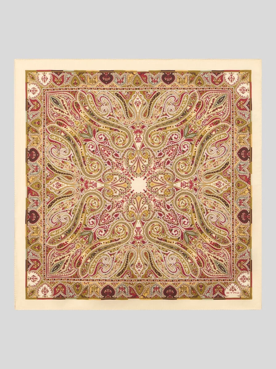 SILK JACQUARD POCKET SQUARE - 1